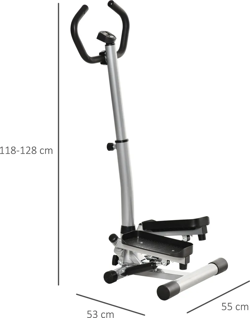 Mini Stepper Fitness pour Maison avec Console LCD et Résistance Variable