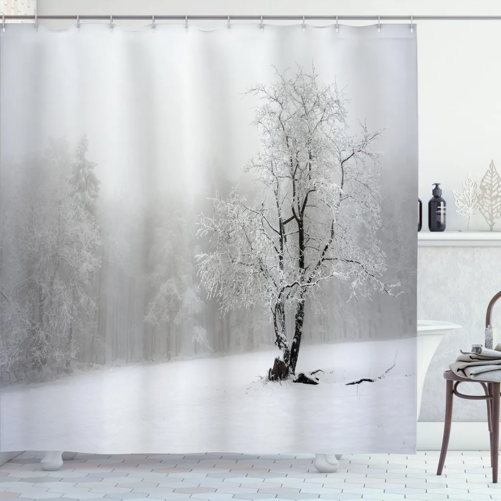 Tenda Doccia Invernale Albero 175x220 - Abakuhaus Design Moderno Bagno