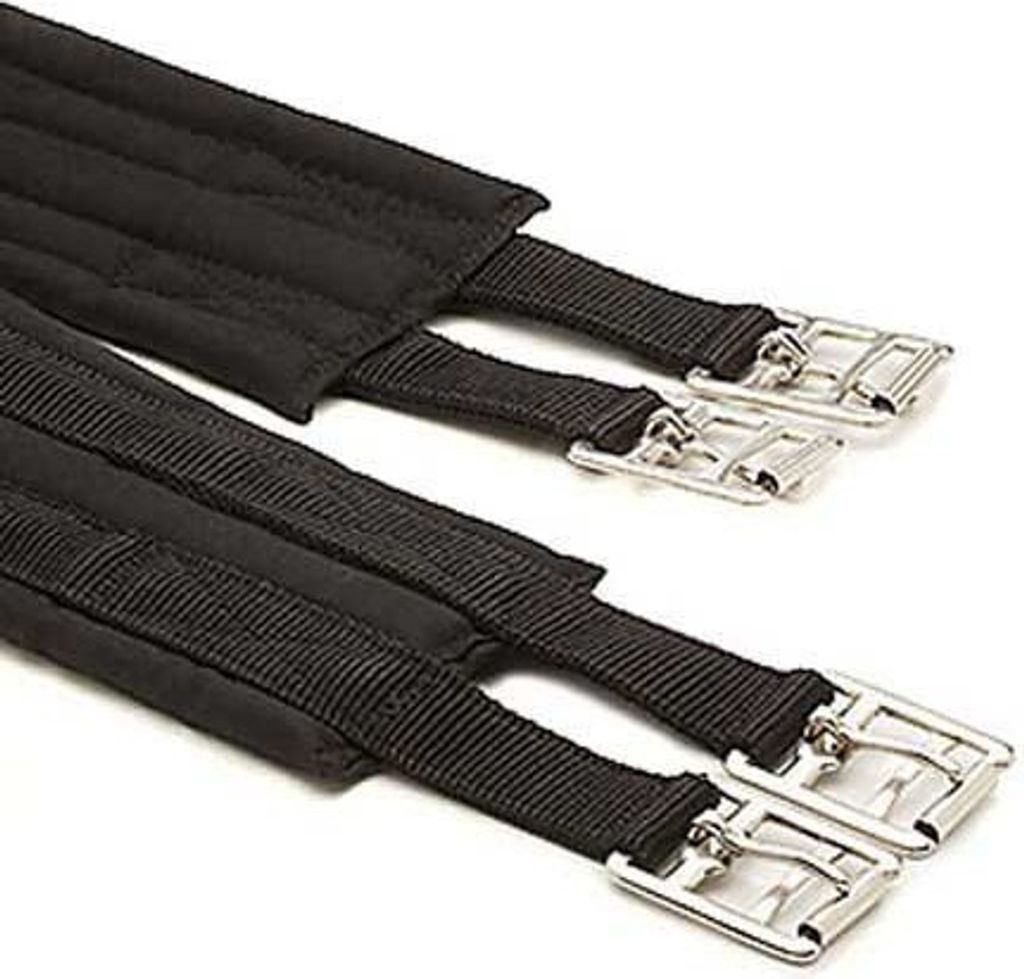 Hispano Hipica Straight Nylon Without Elastics Sattelgurte Schwarz 110 cm Schwarz 110 cm