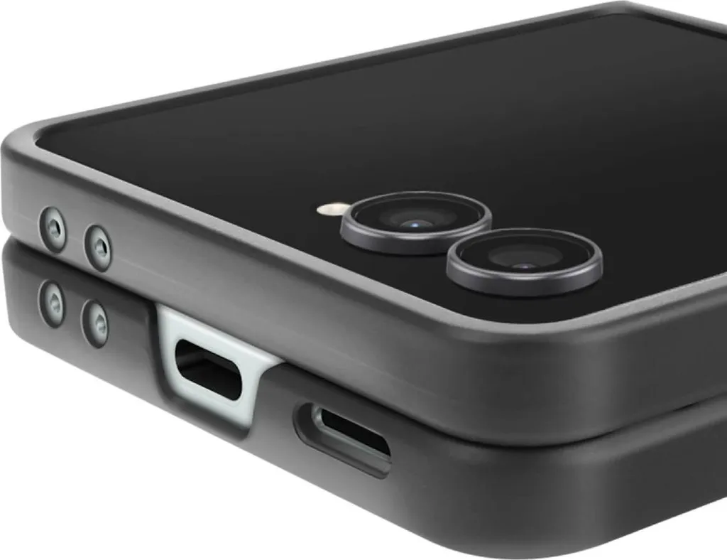 Avizar, custodia Galaxy Z Flip7 soft-touch con cerniera rinforzata, nera - 6