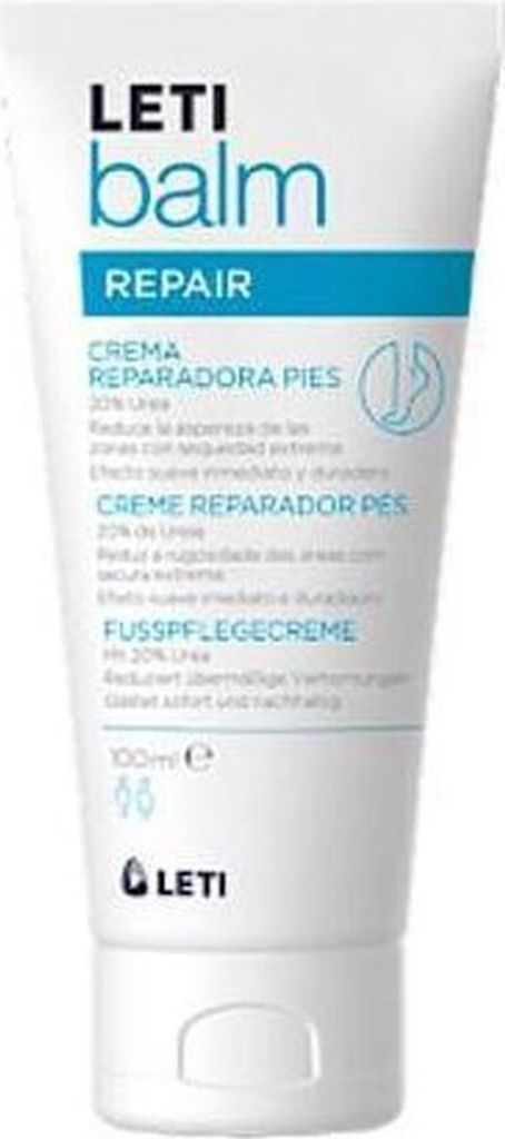 LETI balm Fußpflegecreme - Reparierende Pflege für extrem trockene und raue Hautpartien mit 20 % Urea, 100 ml Creme