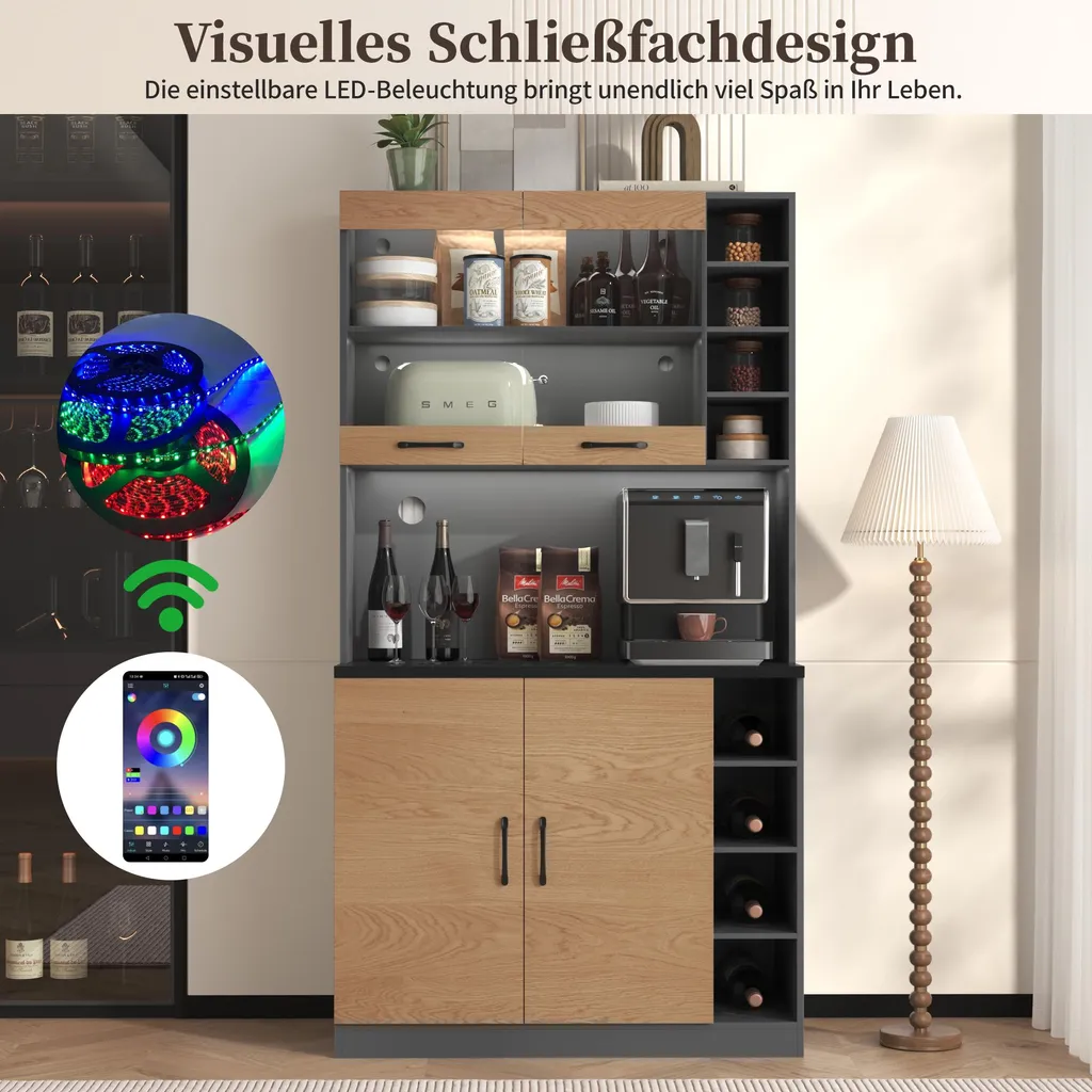 Buffet haut de cuisine pour optimiser l'espace et le rangement - 3