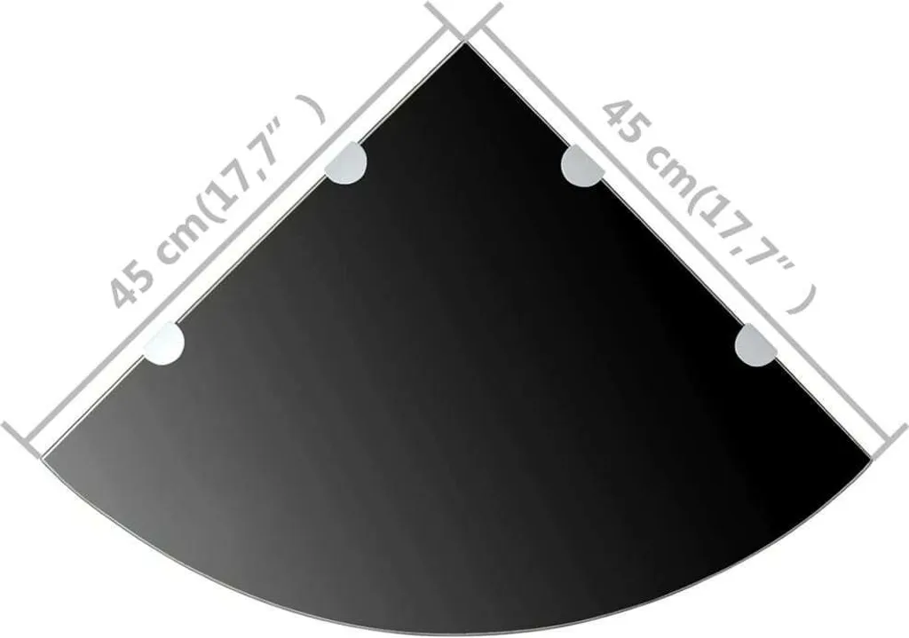 Étagères d'angle pour optimiser l'espace verre noir et supports chrome - 6