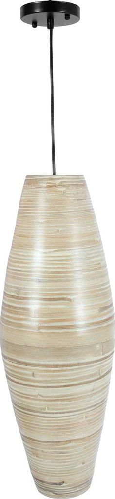 VIVANNO Hängelampe Seegras LAMPKA Rund, Creme geflochten - 26x70 cm