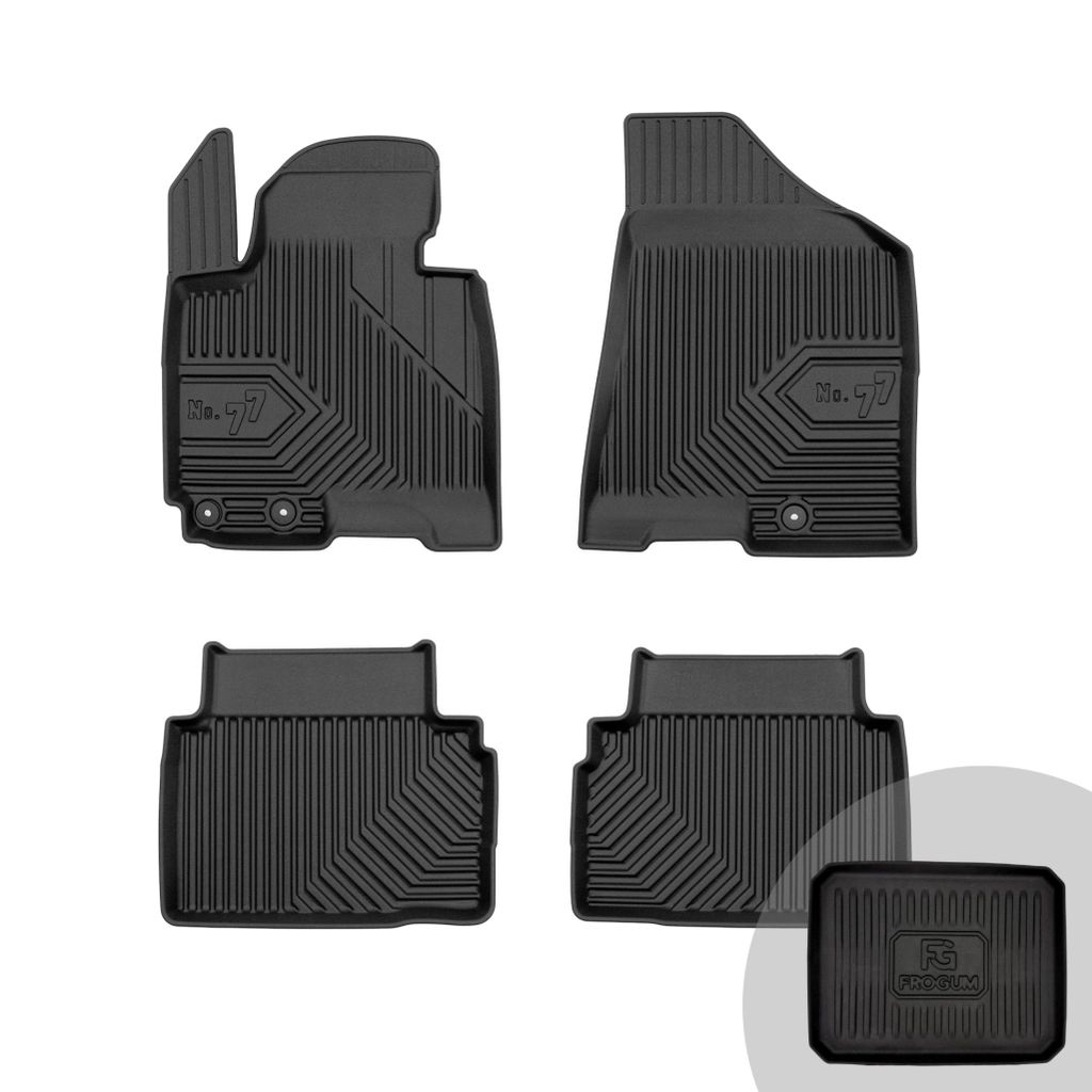 FROGUM No.77 Gummimatten Ganzjahresset von Auto Fußmatten Autofussmatten für Kia Sportage III 2010-2015