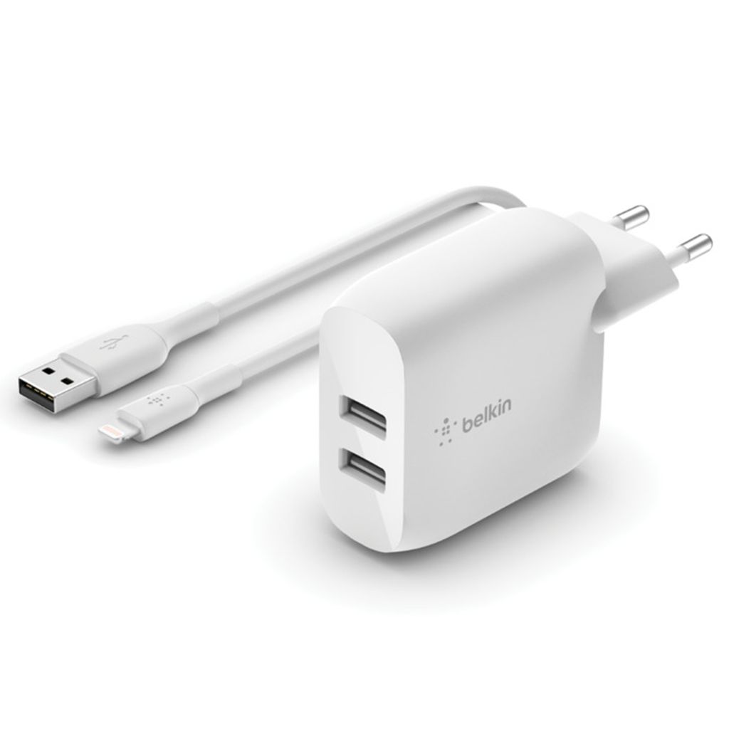 Belkin WCD001VF1MWH, Vnútorný, AC, 4,8 A, 1 m, Biela Obrázok produktu 