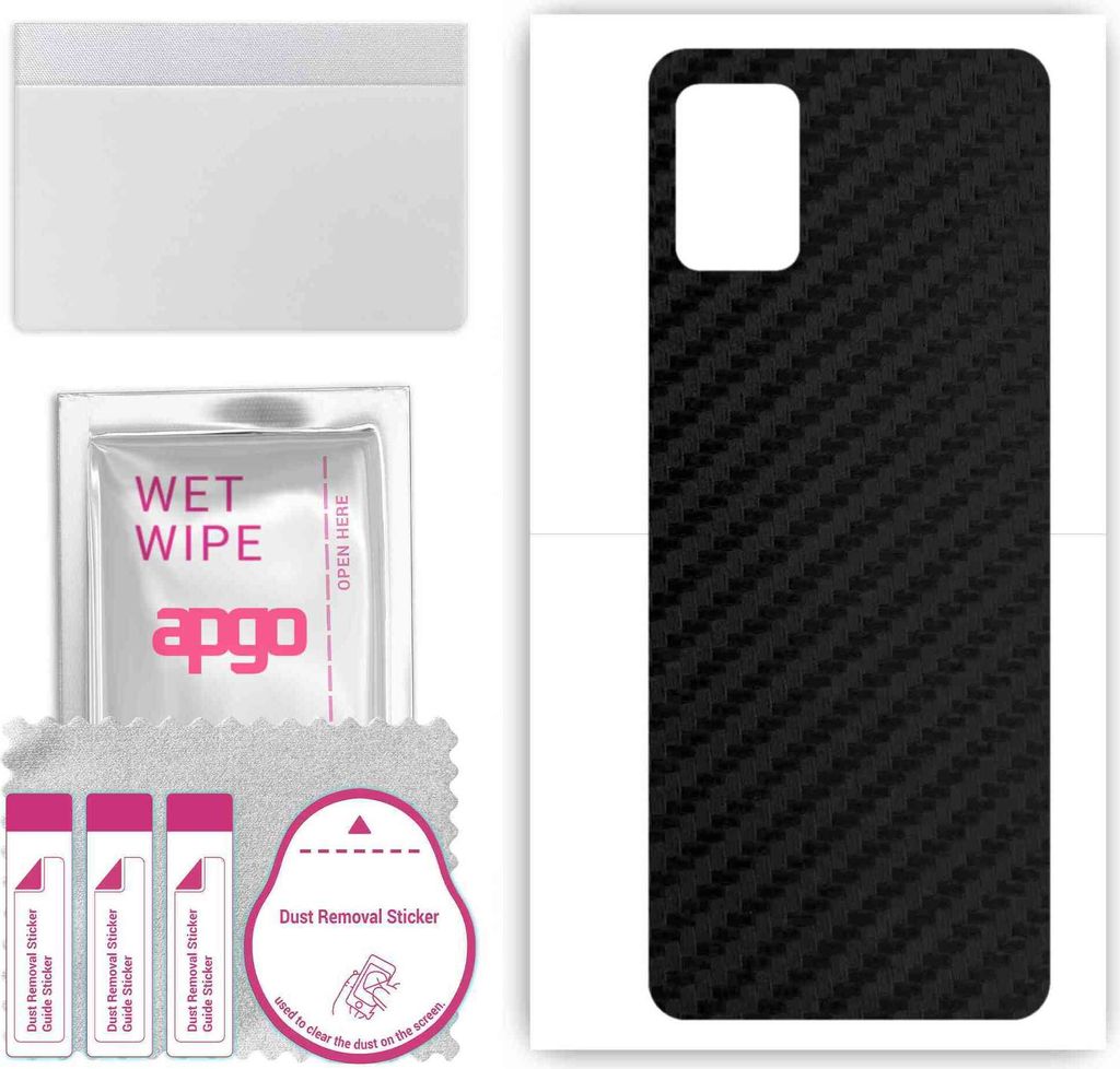 apgo Rückseite Schutzfolie, Skin, kompatibel mit Infinix Hot 11 G37, Hinten Displayschutzfolie aus Vinylfolie, kratzfest, einfache Montage - Schwa...