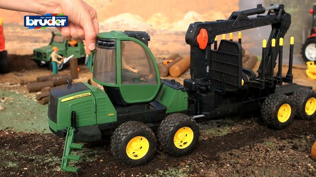Bruder 02133 - John Deere 1210E bagr s drapákem na dřevo, Obrázek produktu 21