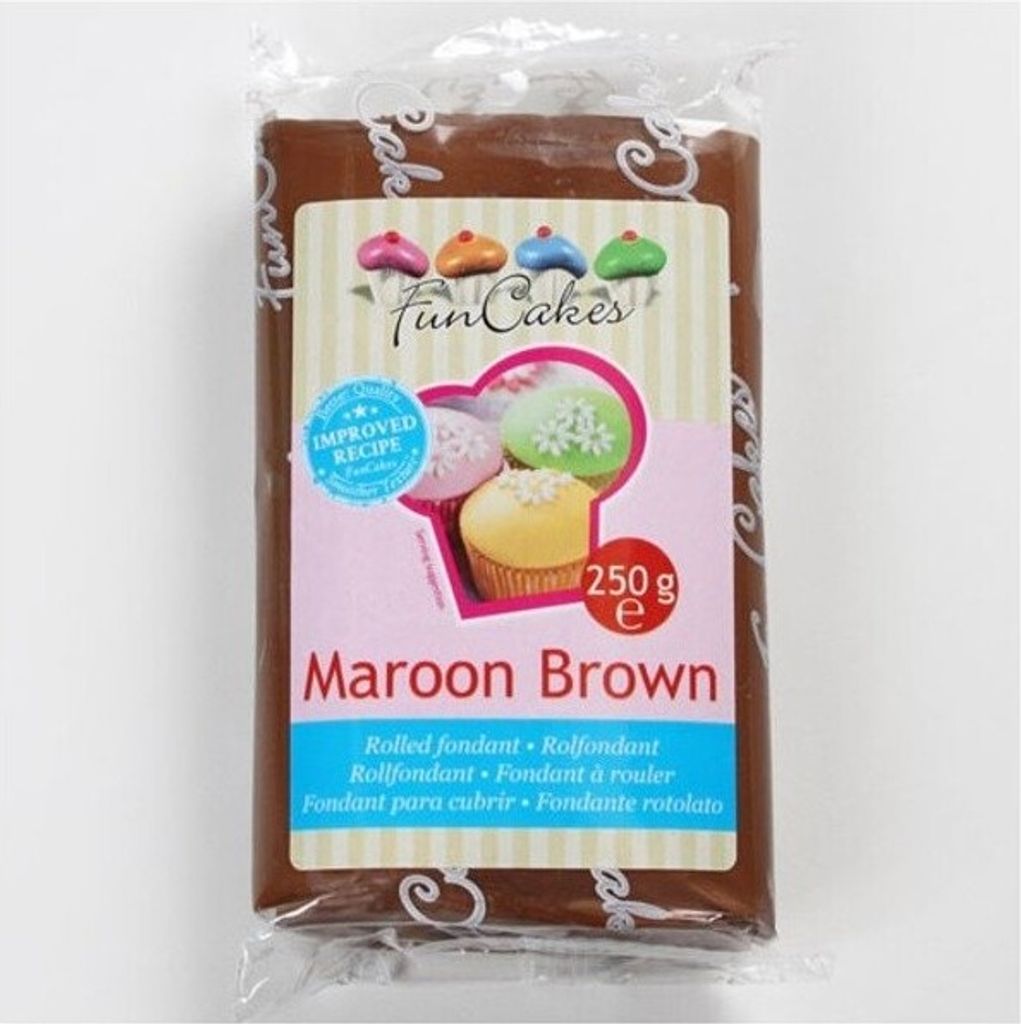 FunCakes Rollfondant Maroon Braun 250g Produktbild 3