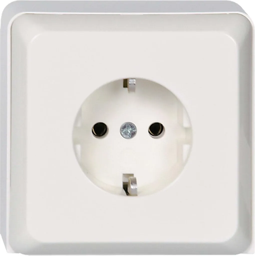 Support Appareil RW avec Prise à 1 Voie - Modèle Prise 515114 Blanc
