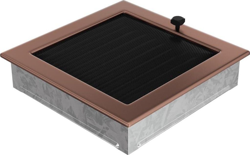 Lüftungsabdeckung 22x22 galvanisch Kupfer mit Jalousien