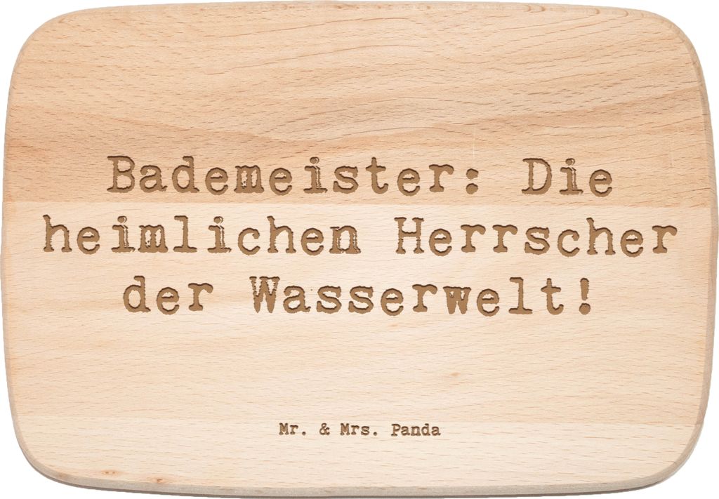 Mr. & Mrs. Panda Frühstücksbrett Spruch Bademeister Herrscher - Transparent - Geschenk, Beruf, Schwimmbad, Rettung, Schwimmunterricht, Berufsprod...