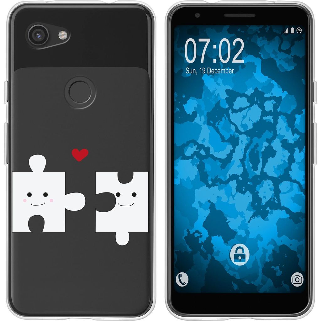 PhoneNatic Case kompatibel mit Google Pixel 3a XL Silikon-Hülle in Love Herz M1