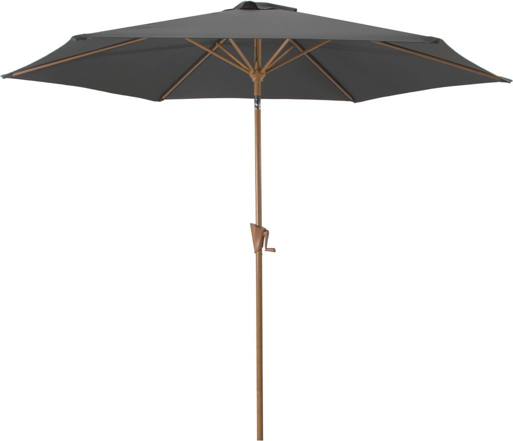 ROJAPLAST Gartenschirm WOOD, 300 cm, grau