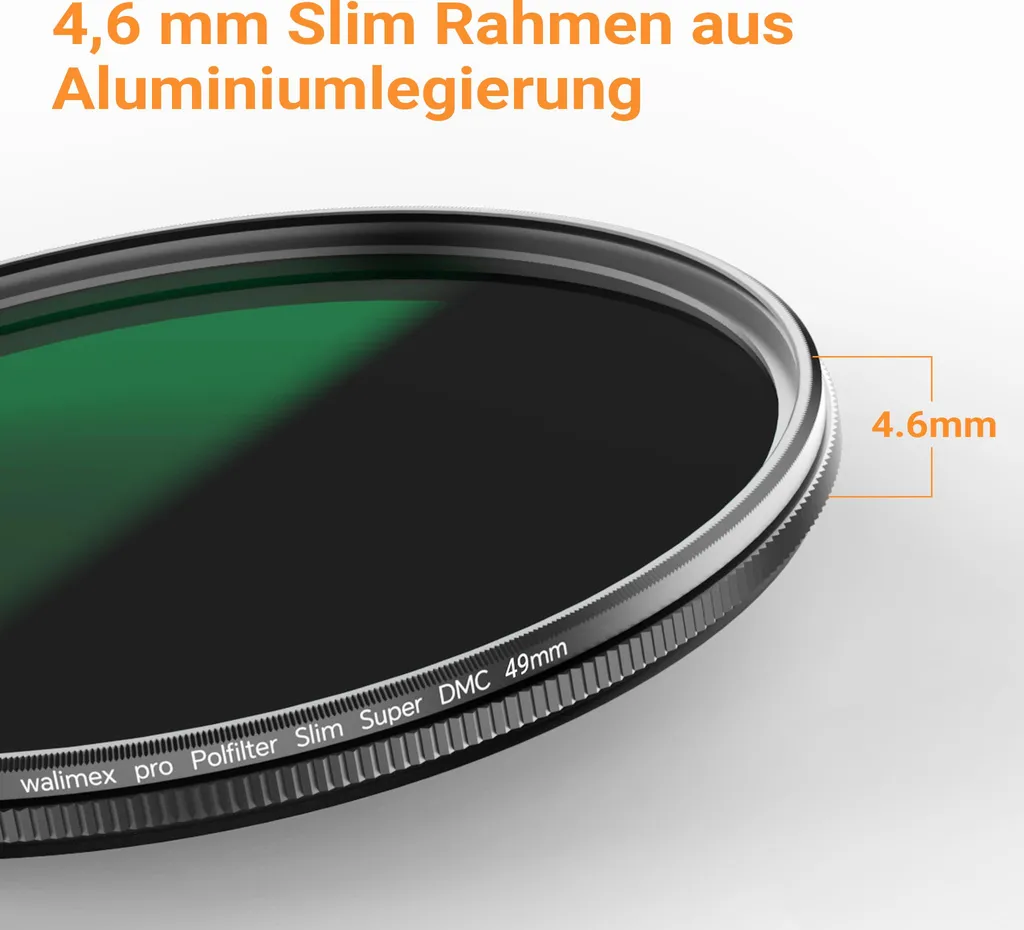 Walimex pro filtro polarizzatore Zirkular Slim Super DMC 77 mm, filtro polarizzatore con rivestimento a 18 strati, filtro CPL con attacco sottile da 4,6 mm, filtro per lenti che riduce i riflessi ed esalta i colori - 6