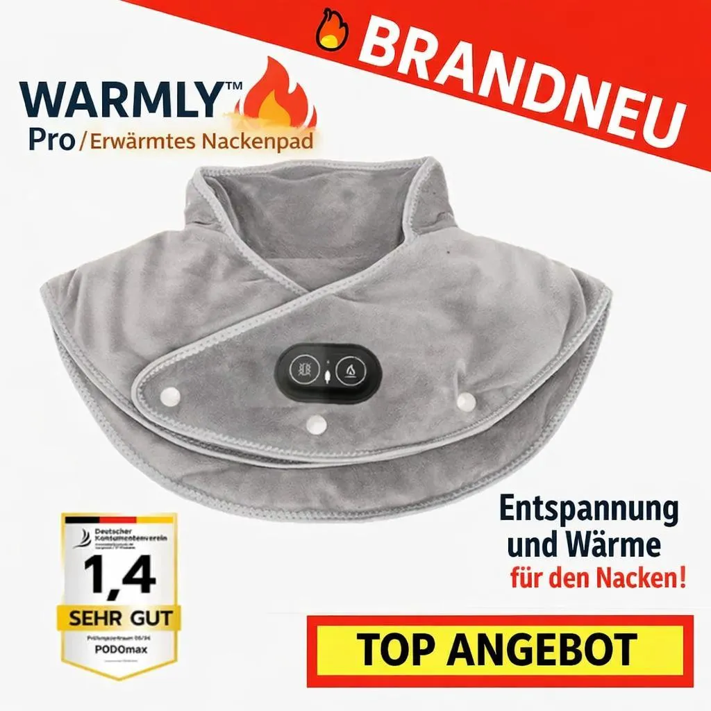 WARMLY™ Pro Coussin Chauffant de Massage Cervical et Épaules Relaxant