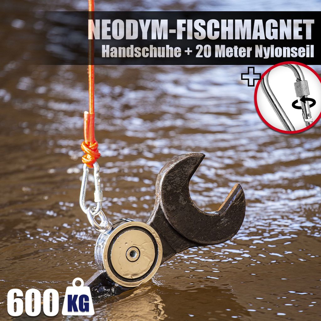 Neodym Magnetfischen Bergemagnet Set mit Seil Angelmagnet Stark Magnet Angeln 