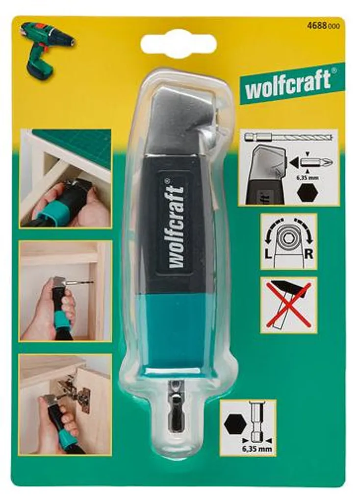 Visseuse d'angle pour meubles et espaces étroits Wolfcraft Réf 4688000