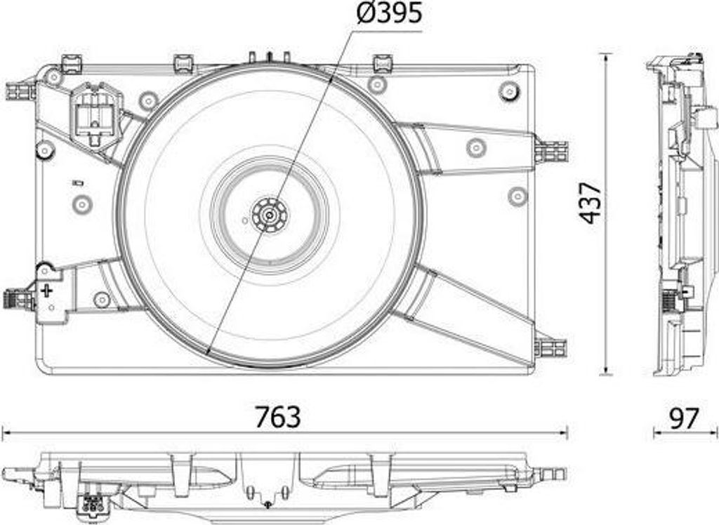 MAHLE CFF 546 000P Lüfter Motorkühlung Kühlerlüfter für OPEL INSIGNIA Caravan Wasserkühler Ø395,0mm