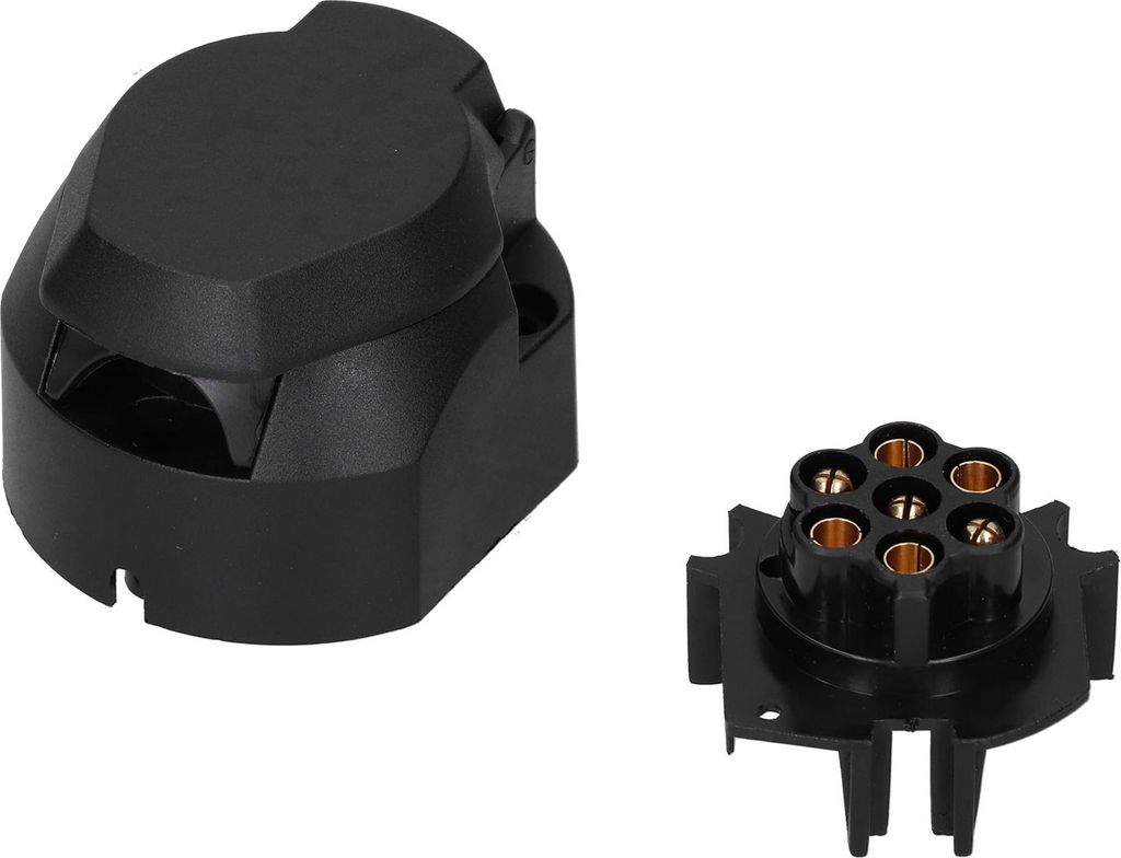 Europäischer 7-Loch-Adapter, wasserdichter Stecker, Netzkabel-Buchse für Anhänger, Wohnmobil, Nutzfahrzeug