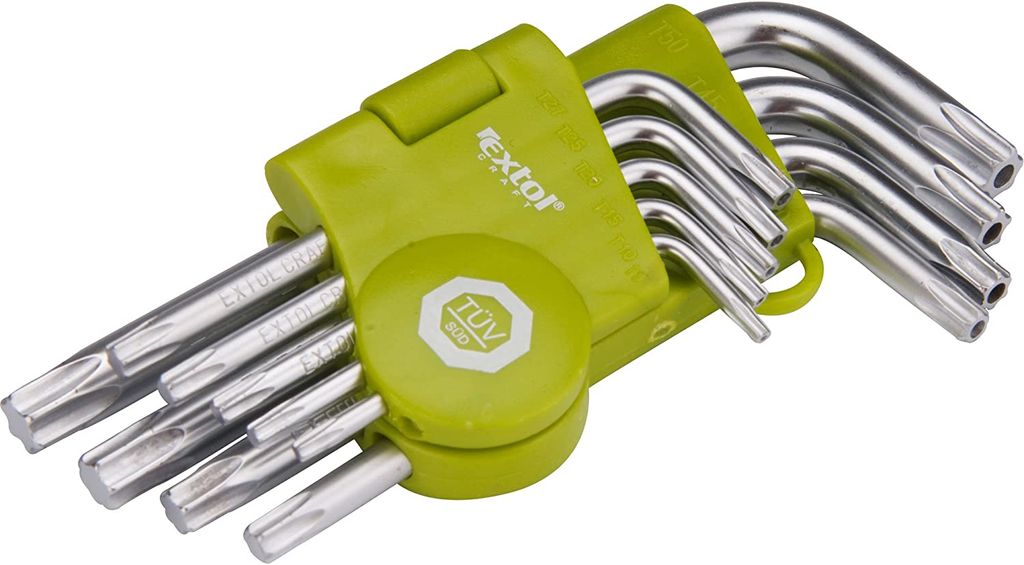 Extol Craft Torx L-Schlüssel kurz, Set 9 Stück, 66010