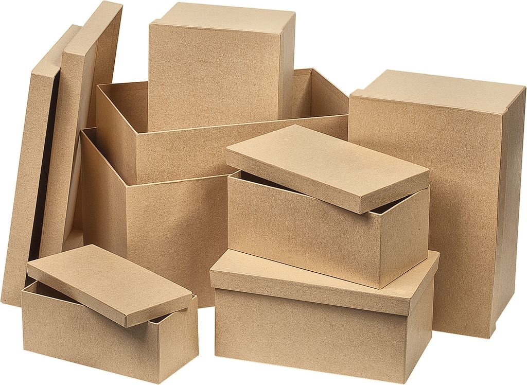 VBS Pappschachteln Rechteck 7er Set 7 Stk Aufbewahrungsboxen Bastelbedarf