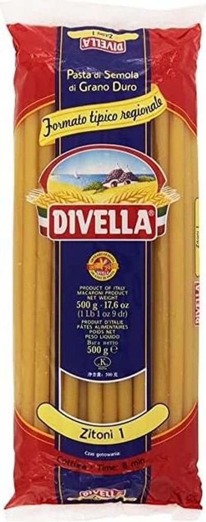 Divella Hartweizengriess Nudeln Zitoni 1 Gr 500 X 20 Produktbild 