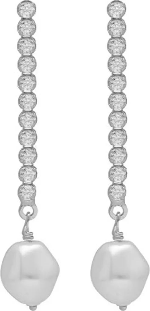 Orecchini Pendenti Scopo A4666-07HT: Cristalli e Perle Barocche - 2