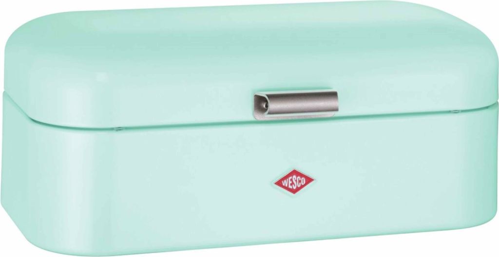 Wesco Breadbox Grandy, Frühstücksbox, Brotdose, Butterbrotsdose, Mint, Stahlblech, 235201-51