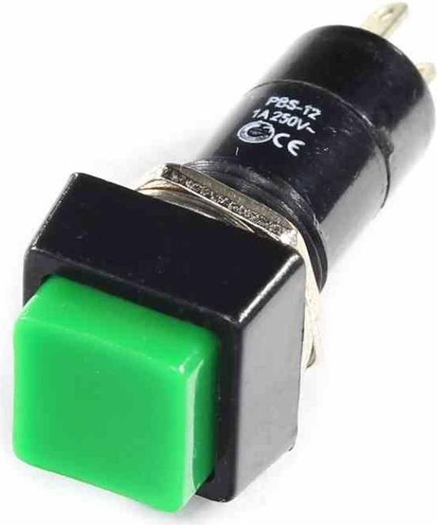 Ein-Aus-Schalter Grün Quadratisch Pbs-12A
