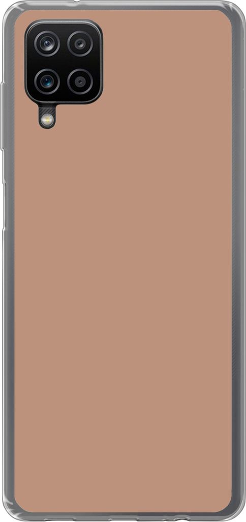 MuchoWow Handyhülle Schutzhülle Hülle für Telefoonhoesje Samsung Galaxy A12 Beige - Farbe - Rosa Silikon Softcase Handy Hülle - Bild