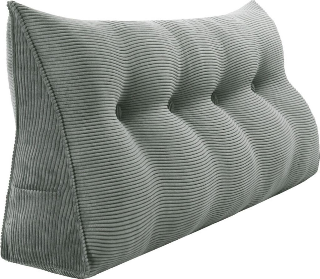 Großes ergonomisches Keilkissen Kopfteilkissen aus Cord, Produktbild 