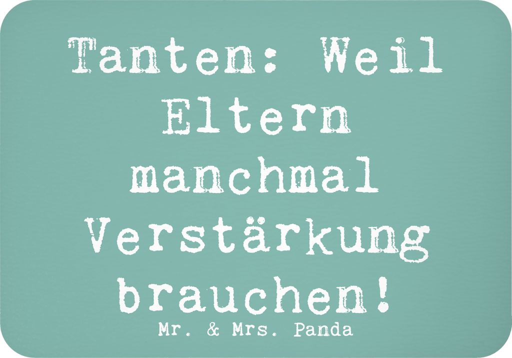 Mr. & Mrs. Panda magnet Spruch Liebe Tanten - Meeresbrise - Geschenk, Kühlschrankmagnet, zettelhalter, handgemacht, wandmagnet, Unterstützung, Pi...