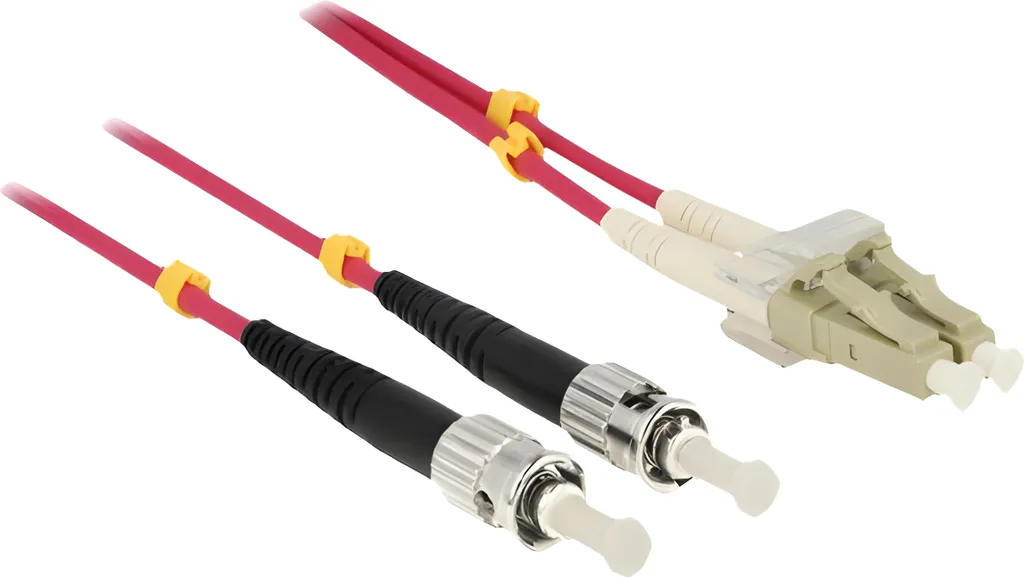 DELOCK LWL Patchkabel LC -> ST 1,00m Multimode Duplex OM4