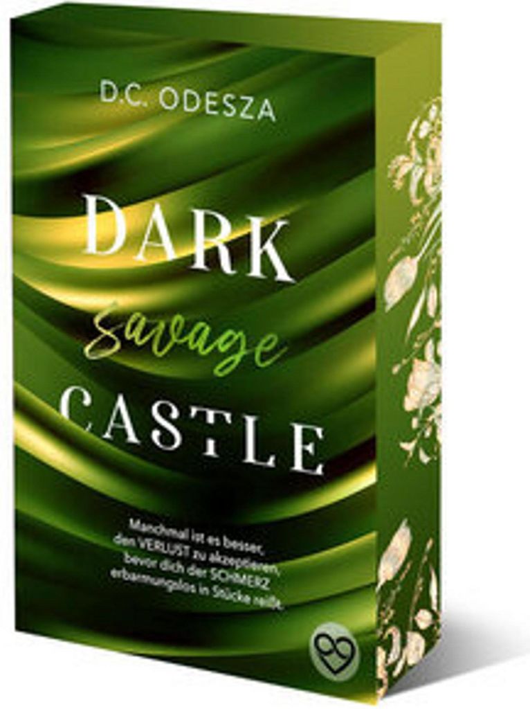 A 3D render of a book cover with a dark green, wavy background and white text.