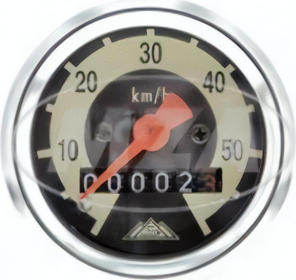 Tachometer Ø48mm bis 60-km/h, gewölbtes Tachoglas - Simson SR1, SR2E