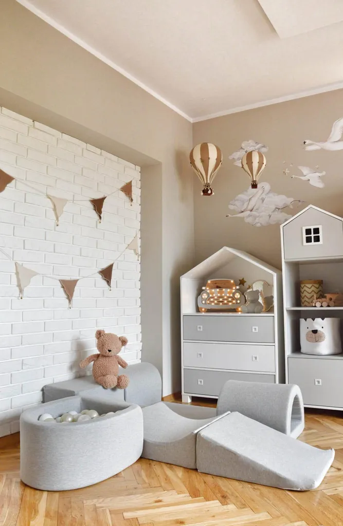 Culla da Gioco in Schiuma Grigio Chiaro - Sicurezza e Relax per Bambini - 14