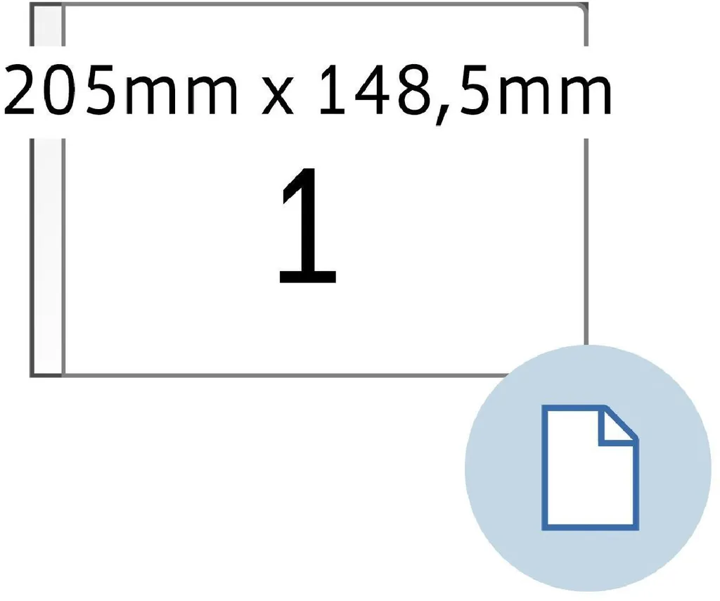 Etichette HERMA DATAPRINT 205x148,5 mm | 1000 pz Bianco Adesivo Forte
