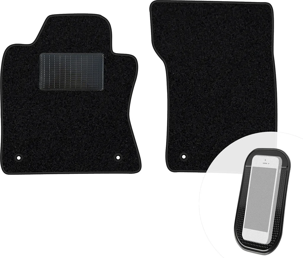 Set 2 Tappetini Anteriori Velour Nero moto-MOLTICO Toyota Yaris Hybrid