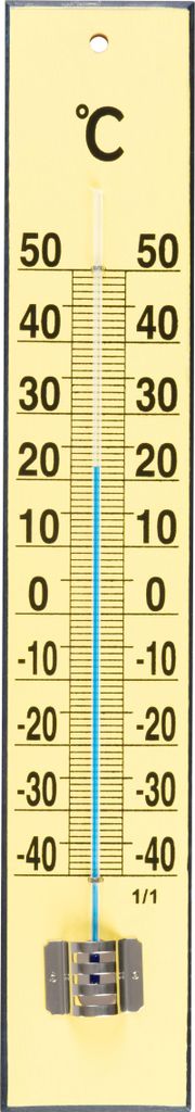 Thermometer Strend Pro, TMM-018 Yellow Flatter, Außen-, 450x80x20 mm, Holz