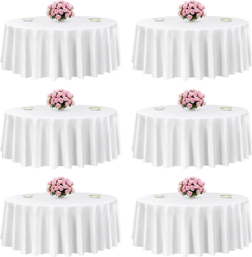 Kulatý ubrus - Sada 6 kusů - Průměr 304,8 cm - Nemačkavý - Obrázek produktu 