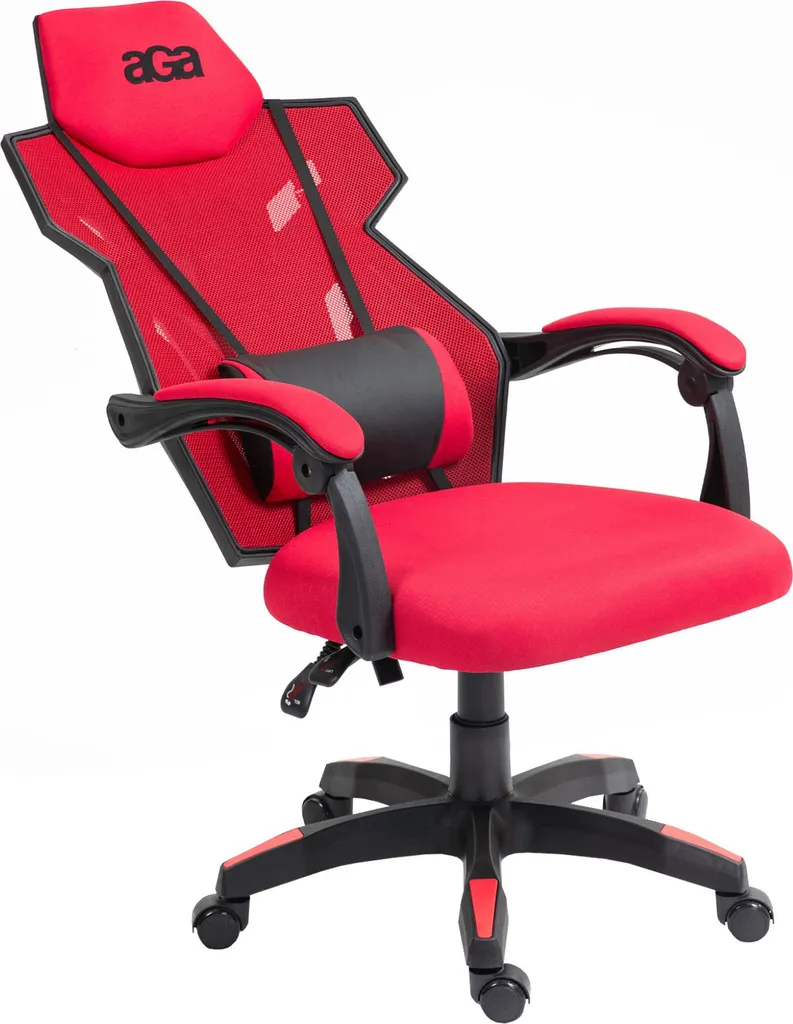 Siège Gaming Rouge Aga pour Setup PC, Dossier Réglable et Ergonomique - 2