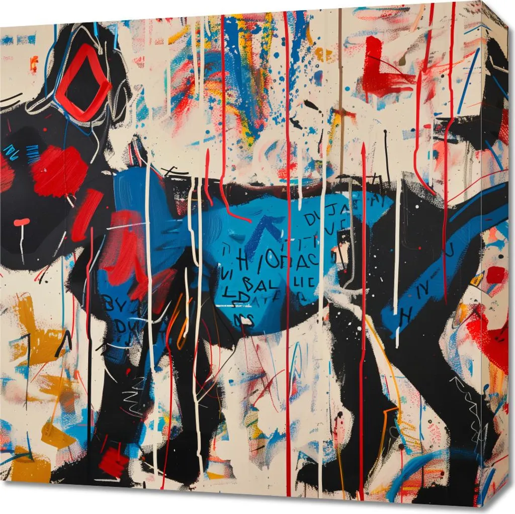 Quadro Su Tela 50x50 Cane Urbano - Regalo Perfetto Amanti Cani