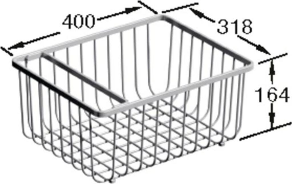 Villeroy & Boch 9K1100K1 Drahtkorb 400x320mm aus Edelstahl