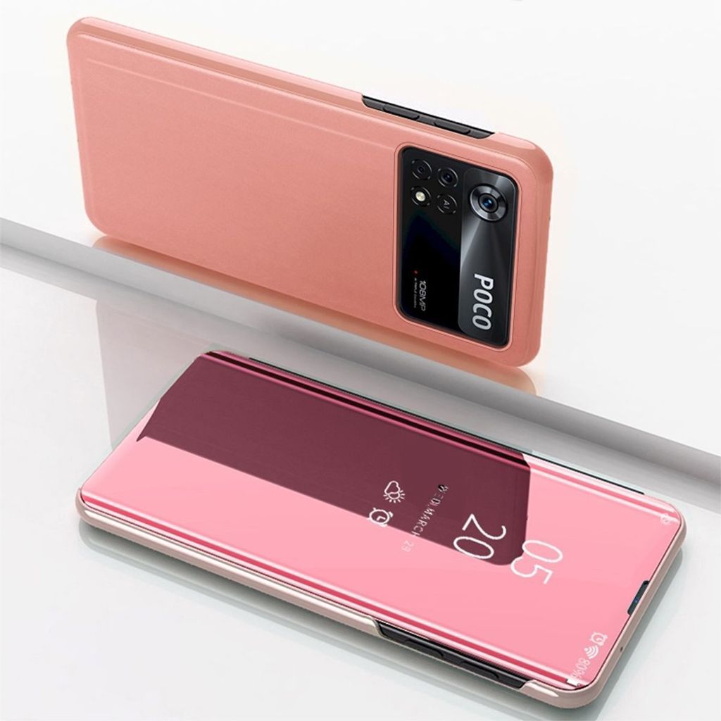 König Design Hülle kompatibel mit Xiaomi Poco X4 Pro 5G Kunststoff Full Cover Handyhülle - Case Roségold