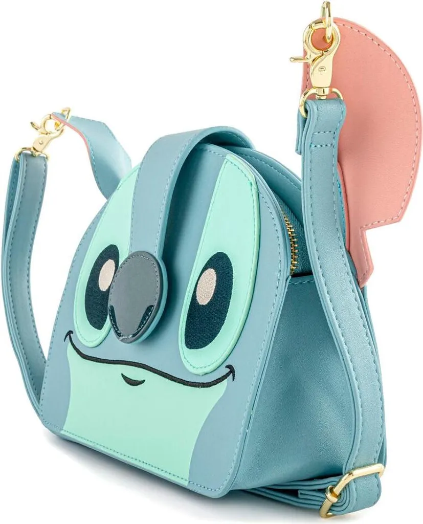 Sac bandoulière Stitch Disney bleu pour fan - Design élégant et compact