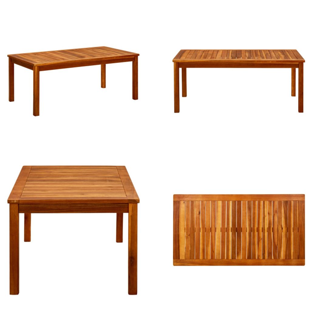 vidaXL Garten Couchtisch 110x60x45 cm Massivholz Akazie - Couchtisch - Couchtische - Couchtisch Holz - Couchtische Holz