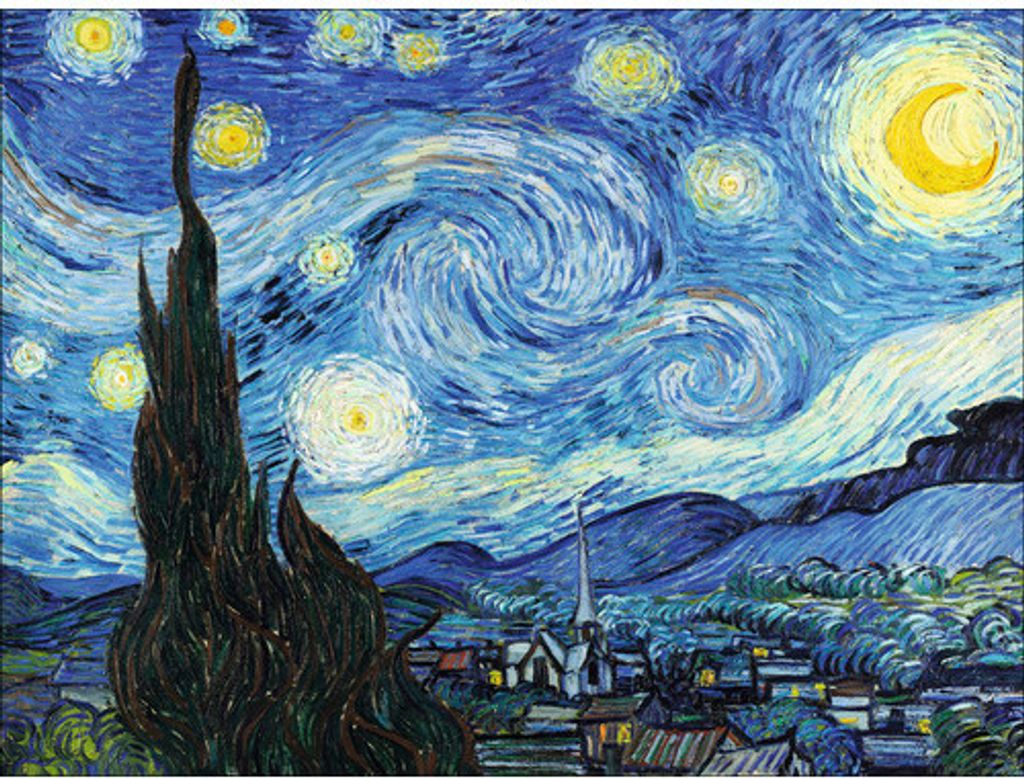 Leinwandbild Van Gogh The Starry Night 77x57 cm