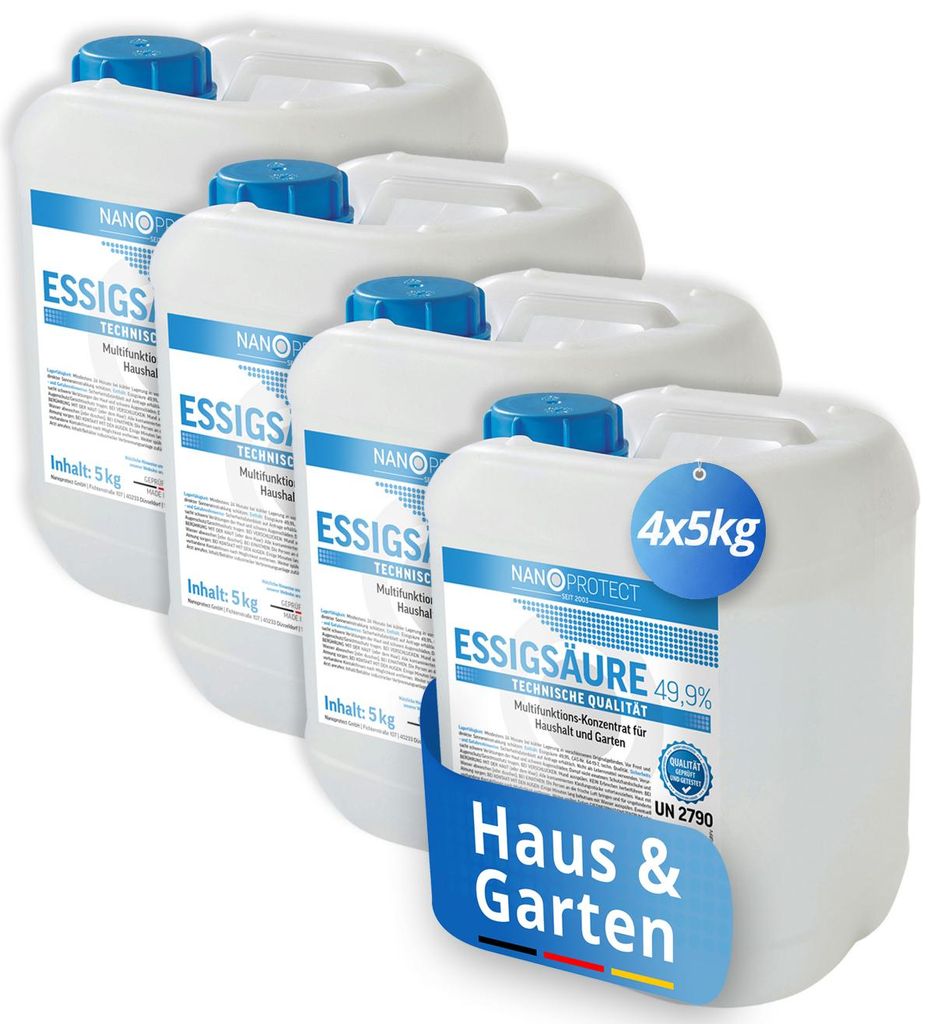 Nanoprotect Essigsäure 49,9% | 20 kg | Entkalker | Produktbild 