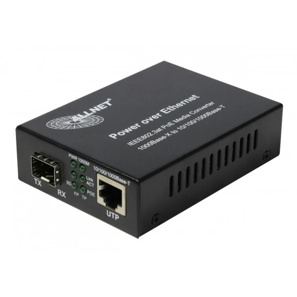 Convertisseur Médias PoE 30W Gigabit SFP Monomode Multimode ALL-MC202P-SFP